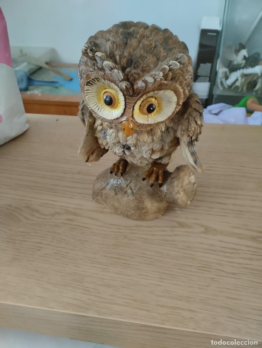 Antig&uuml;edades: figura de buho de pasta - Foto 1