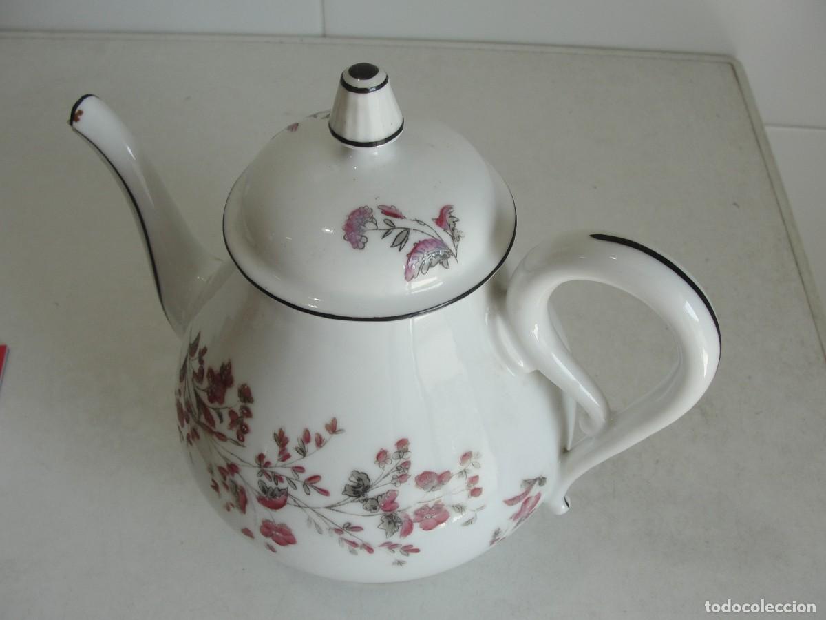 Antig&uuml;edades: CAFETERA TETERA ANTIGUA - FLORES FLOREADA - SIN MARCA VISIBLE - PEQUE&Ntilde;O ROTO