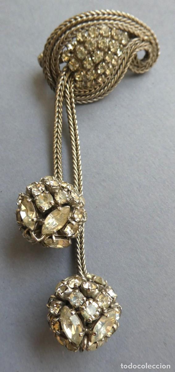 Antig&uuml;edades: BROCHE DE CRITALES MEDIADOS S.XX