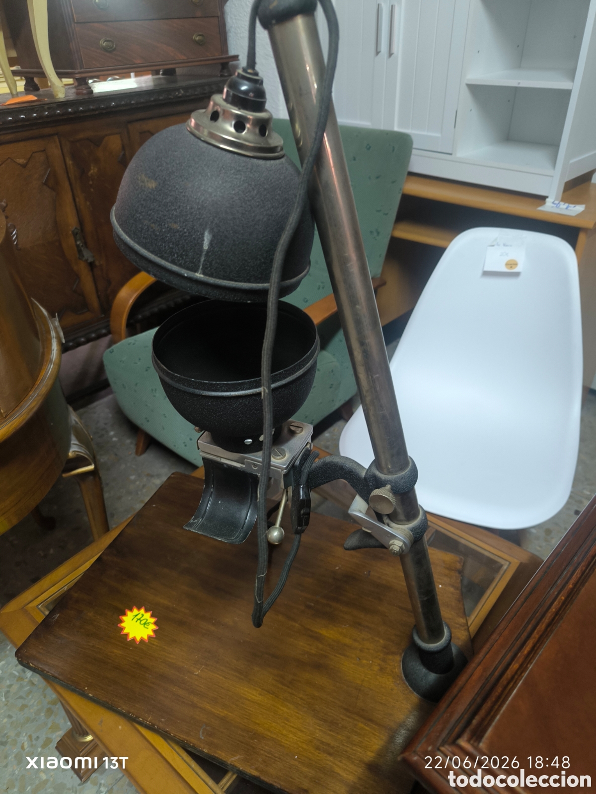 Antig&uuml;edades: Ampliadora la pata con base madera - Foto 5