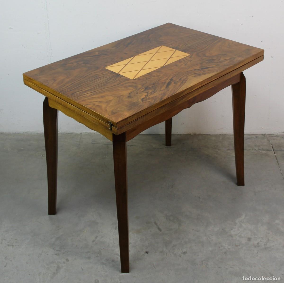 Antig&uuml;edades: Mesa Art Dec&oacute; francesa abatible - Foto 1