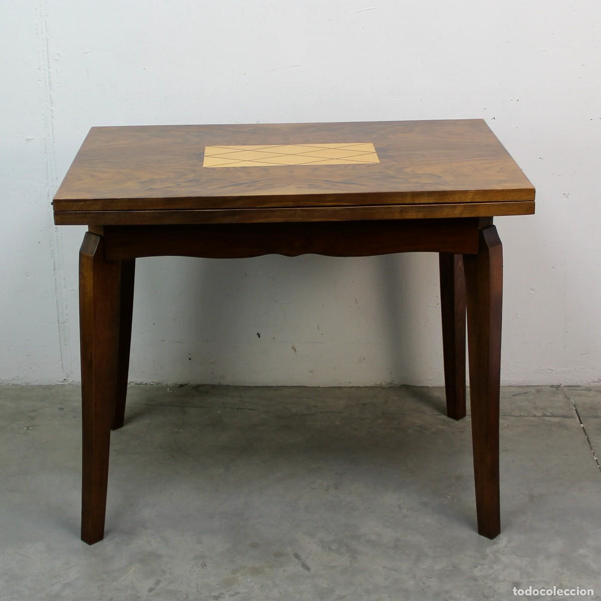 Antig&uuml;edades: Mesa Art Dec&oacute; francesa abatible - Foto 3