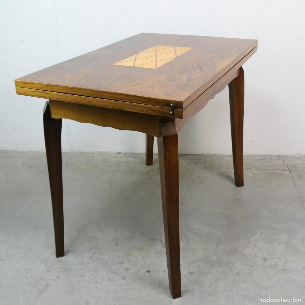 Antig&uuml;edades: Mesa Art Dec&oacute; francesa abatible - Foto 5