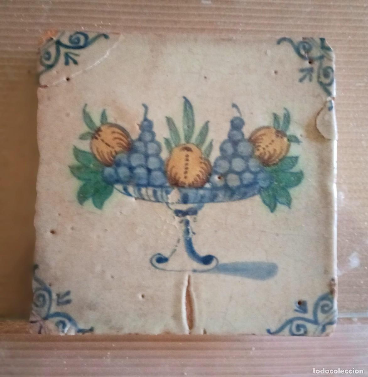 Antig&uuml;edades: azulejo de Delft del siglo XVII (hacia 1620-1650),