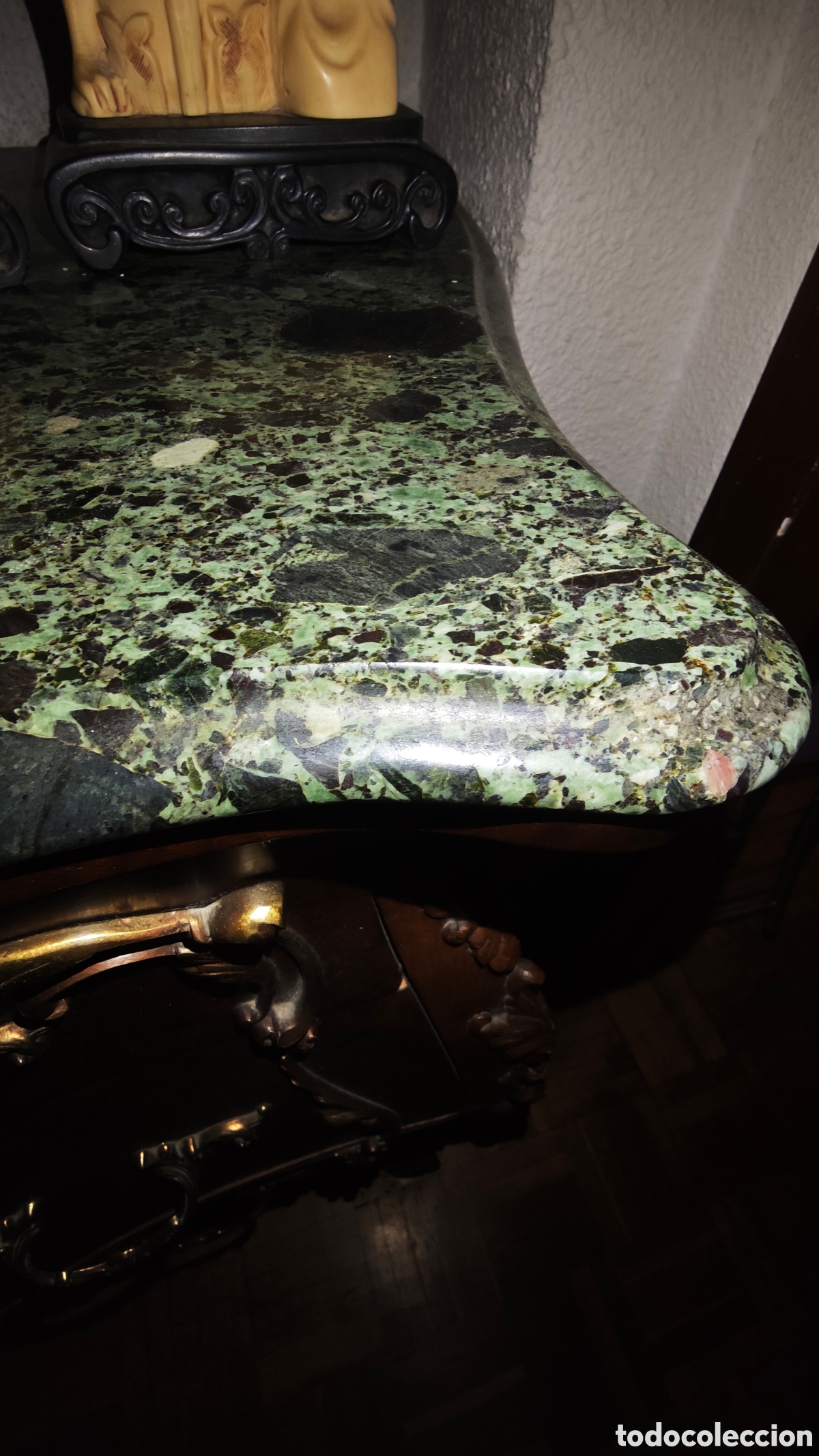 Antig&uuml;edades: C&oacute;moda Luis XV Bomb&eacute;e Madera y M&aacute;rmol - Foto 4