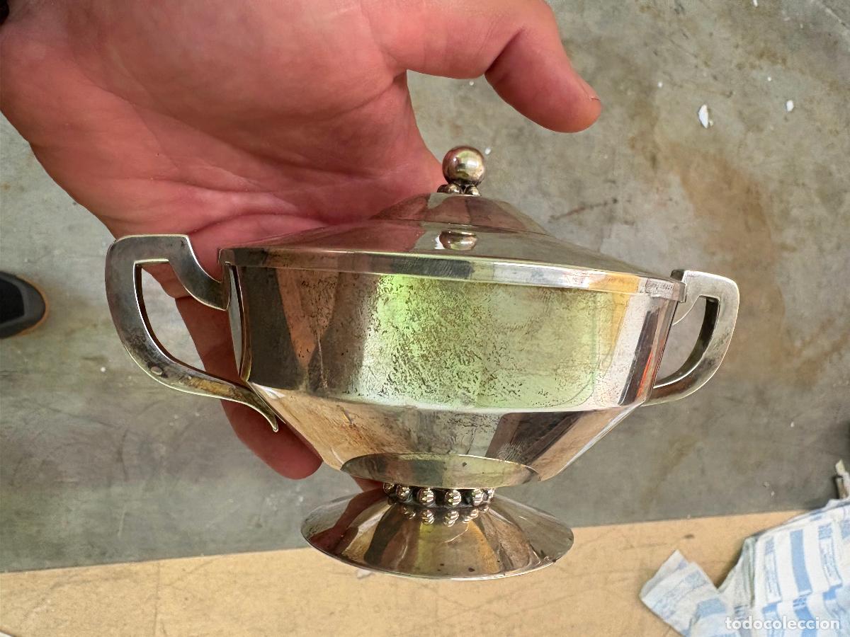 Antig&uuml;edades: Objeto de plata de ley probablemente georg jensen plata 916 con sello borrado
