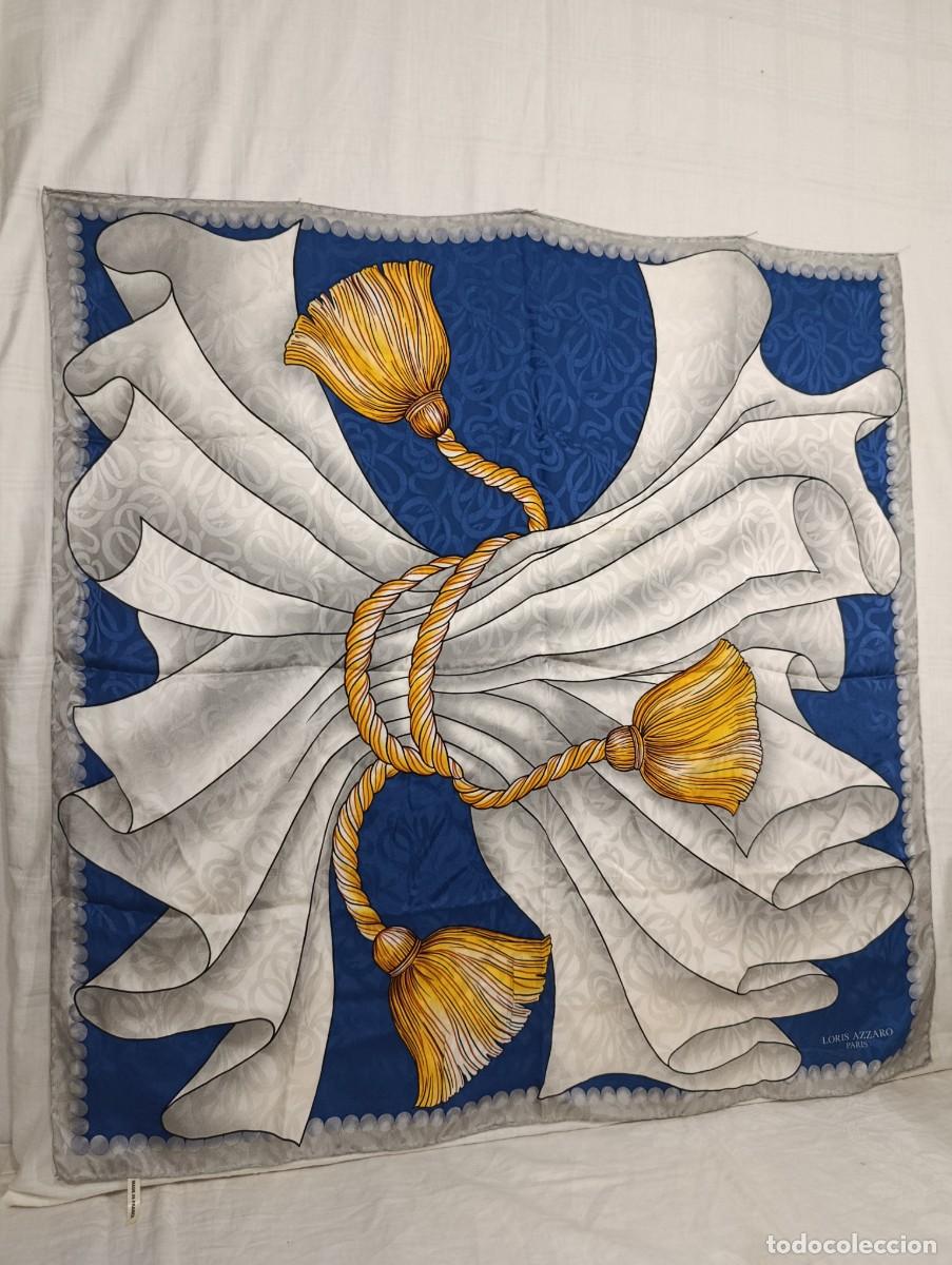 Antiguidades: ELEGANTE PA&Ntilde;UELO DE SEDA FRANC&Eacute;S LORIS AZZARO