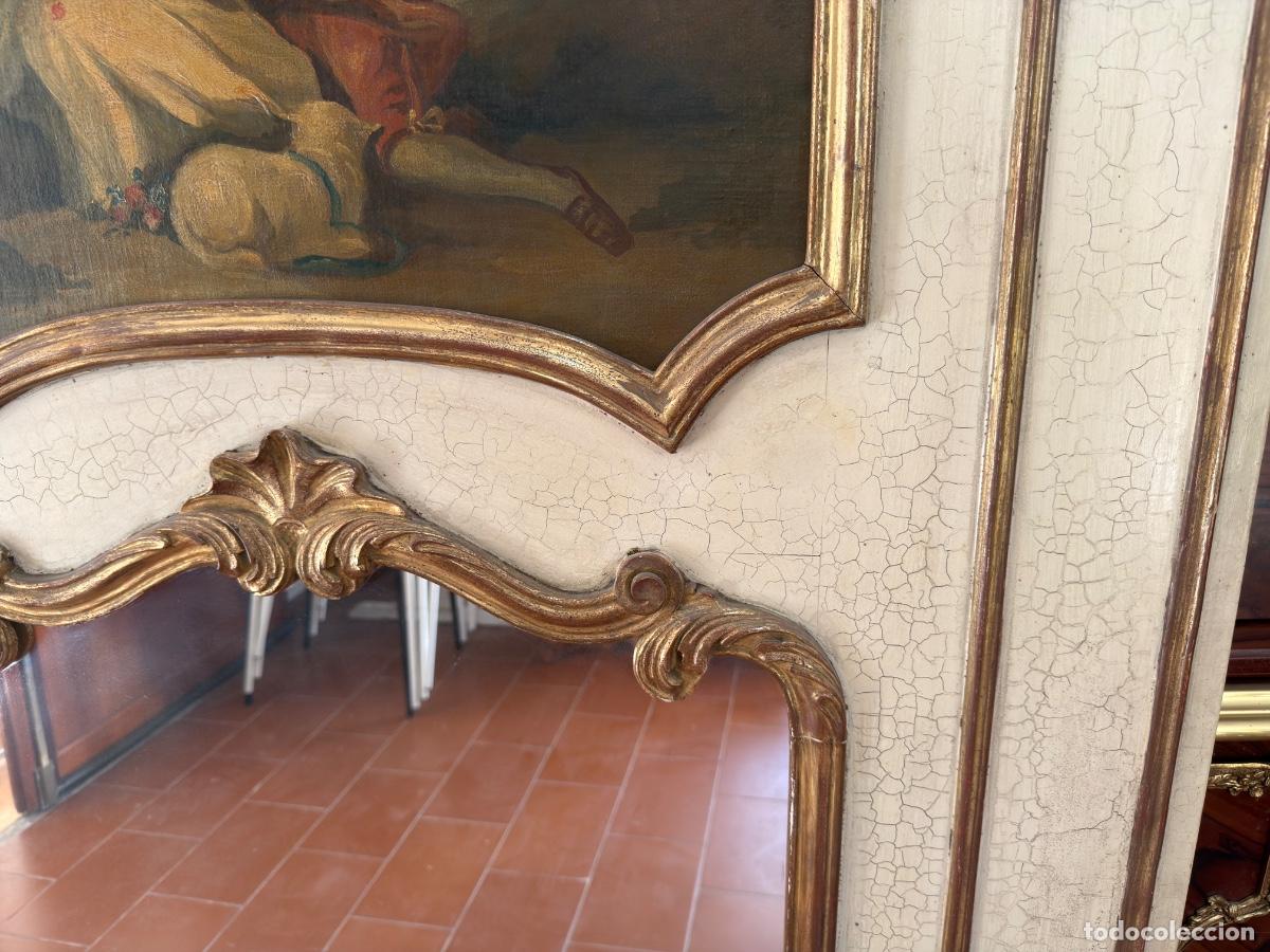 Antig&uuml;edades: Gran espejo de madera pared completa. S.XIX - Foto 9