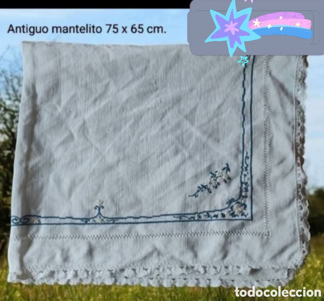 Antig&uuml;edades: :::: EN13 - ANTIGUO MANTELITO - 75 X 65 CM.