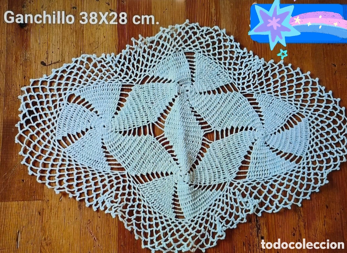Antig&uuml;edades: :::: EN14 - TAPETITO DE GANCHILLO - 38 X 28 CM.