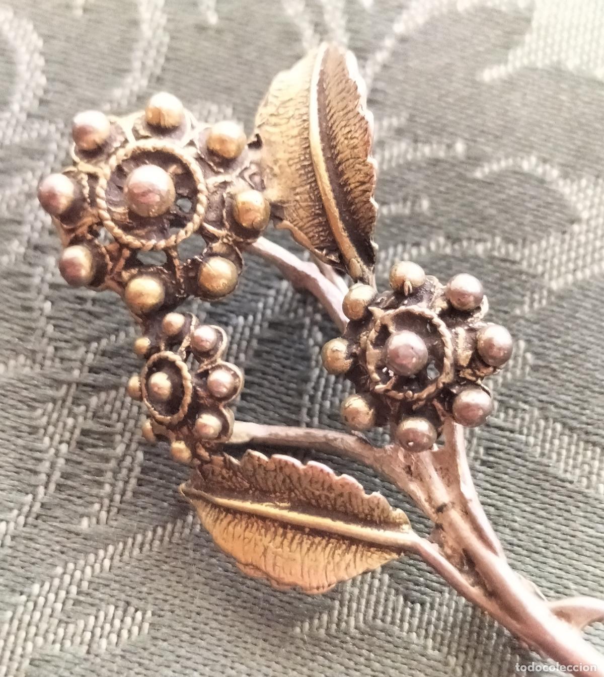 Antig&uuml;edades: BROCHE DE RAMILLETE PLATA DE LEY. - Foto 3