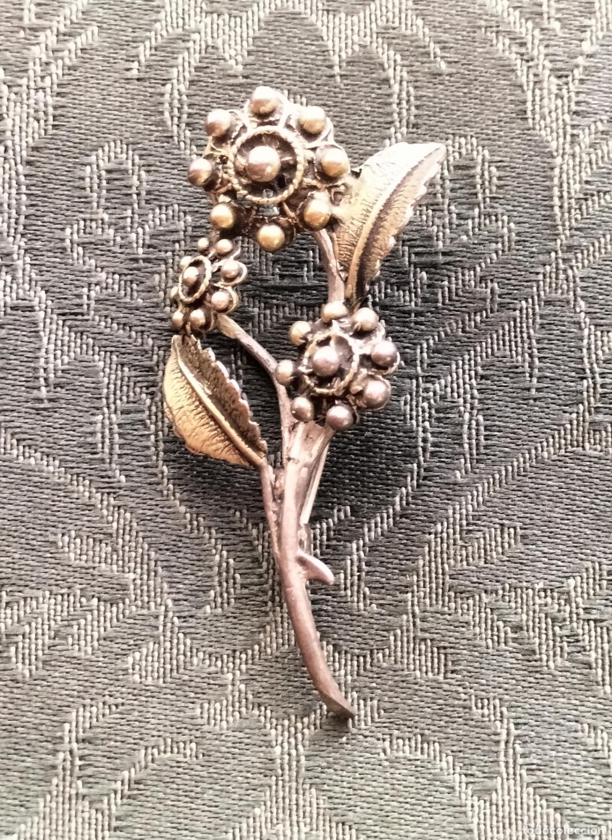 Antig&uuml;edades: BROCHE DE RAMILLETE PLATA DE LEY. - Foto 1