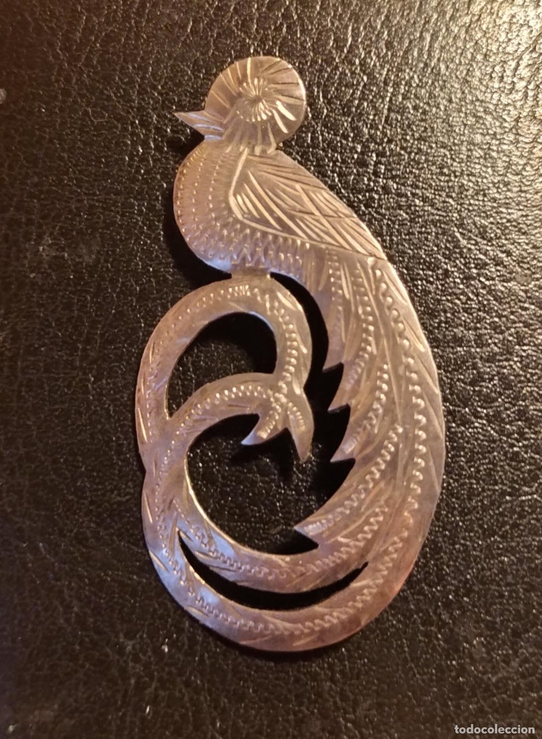 Antig&uuml;edades: BROCHE PLATA LEY PAVO REAL - PLATA 900.