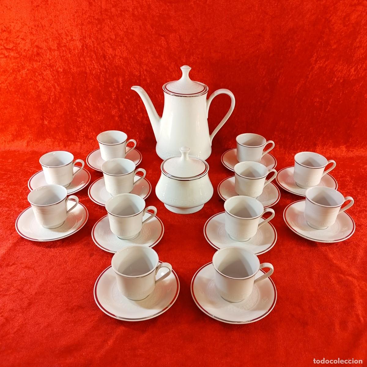 Antig&uuml;edades: PRECIOSO JUEGO DE TE - PORCELANA - BOHEMIA - TAZAS, PLATOS, TETERA, AZUCARERA - VER DESCRIPCI&Oacute;N