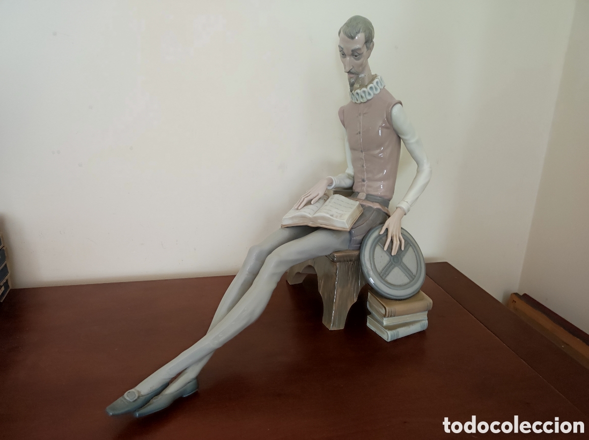 Antiguidades: Bonita figura de porcelona Don Quijote Nao Lladro a&ntilde;os 70