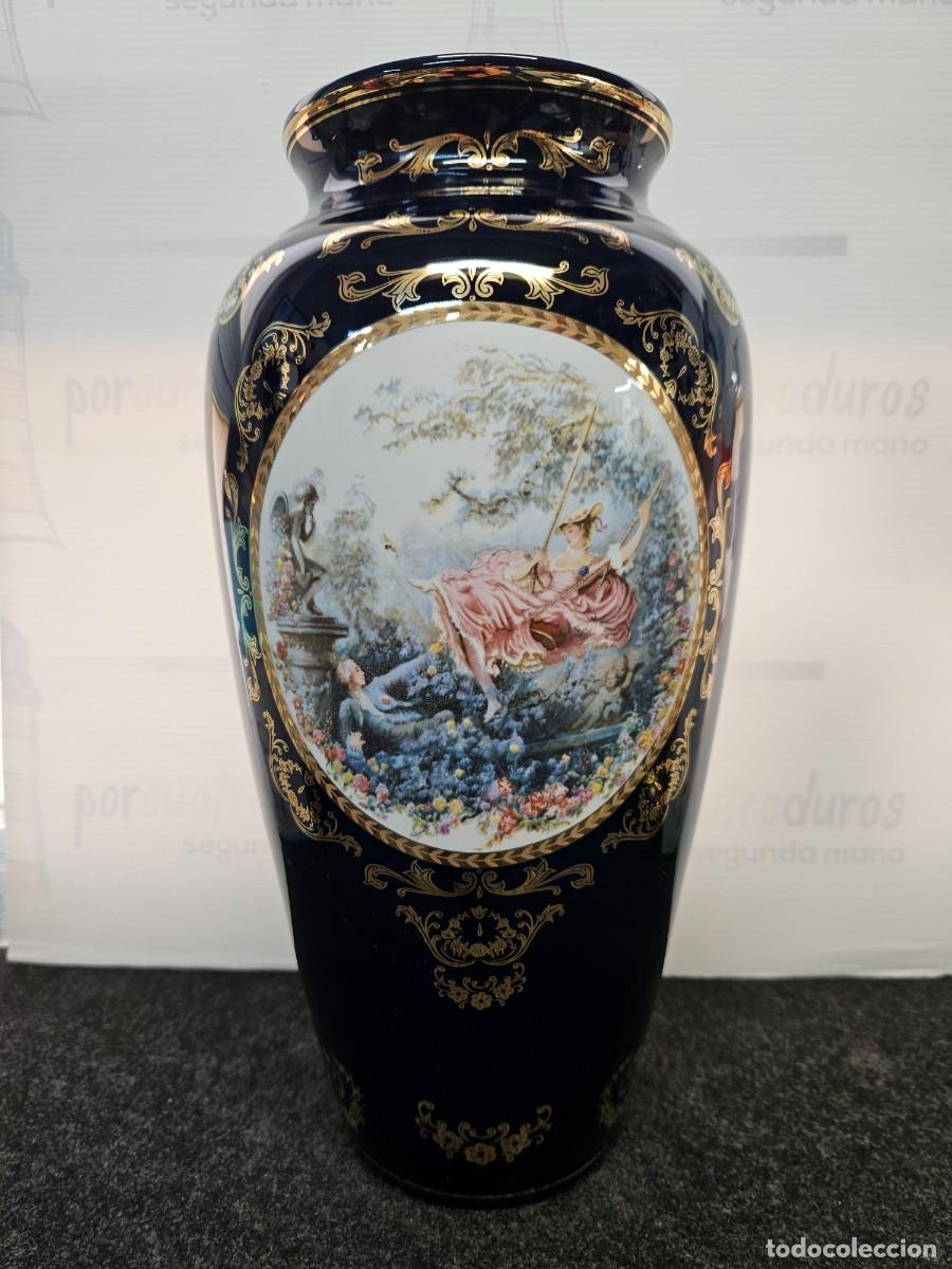 Antig&uuml;edades: Jarr&oacute;n porcelana Frazarte Classic azul royal