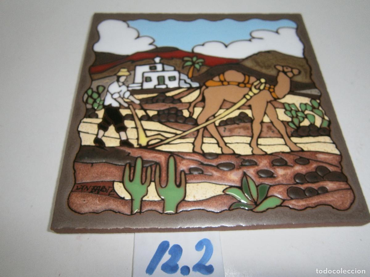 Antig&uuml;edades: ANTIGUO AZULEJO DE CERAMICA ESMALTADO - LANZAROTE