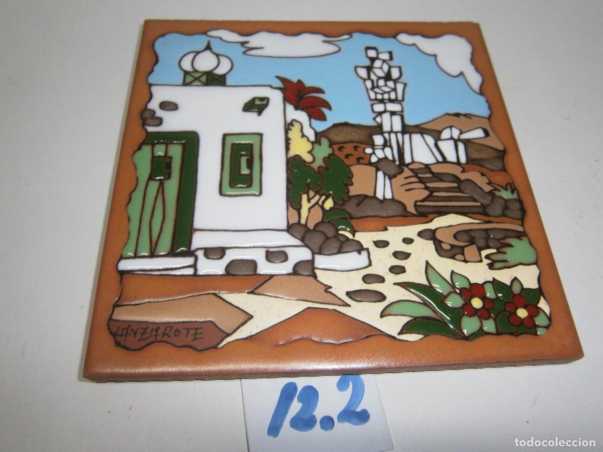 Antig&uuml;edades: ANTIGUO AZULEJO DE CERAMICA ESMALTADO - LANZAROTE