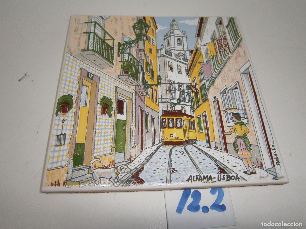 Antig&uuml;edades: ANTIGUO AZULEJO DE CERAMICA ESMALTADO - PORTUGAL