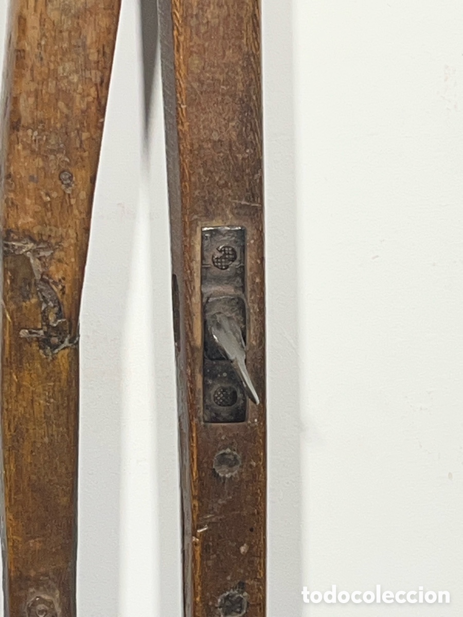 Antig&uuml;edades: Antiguo Comp&aacute;s de Madera de Carpintero - Foto 4
