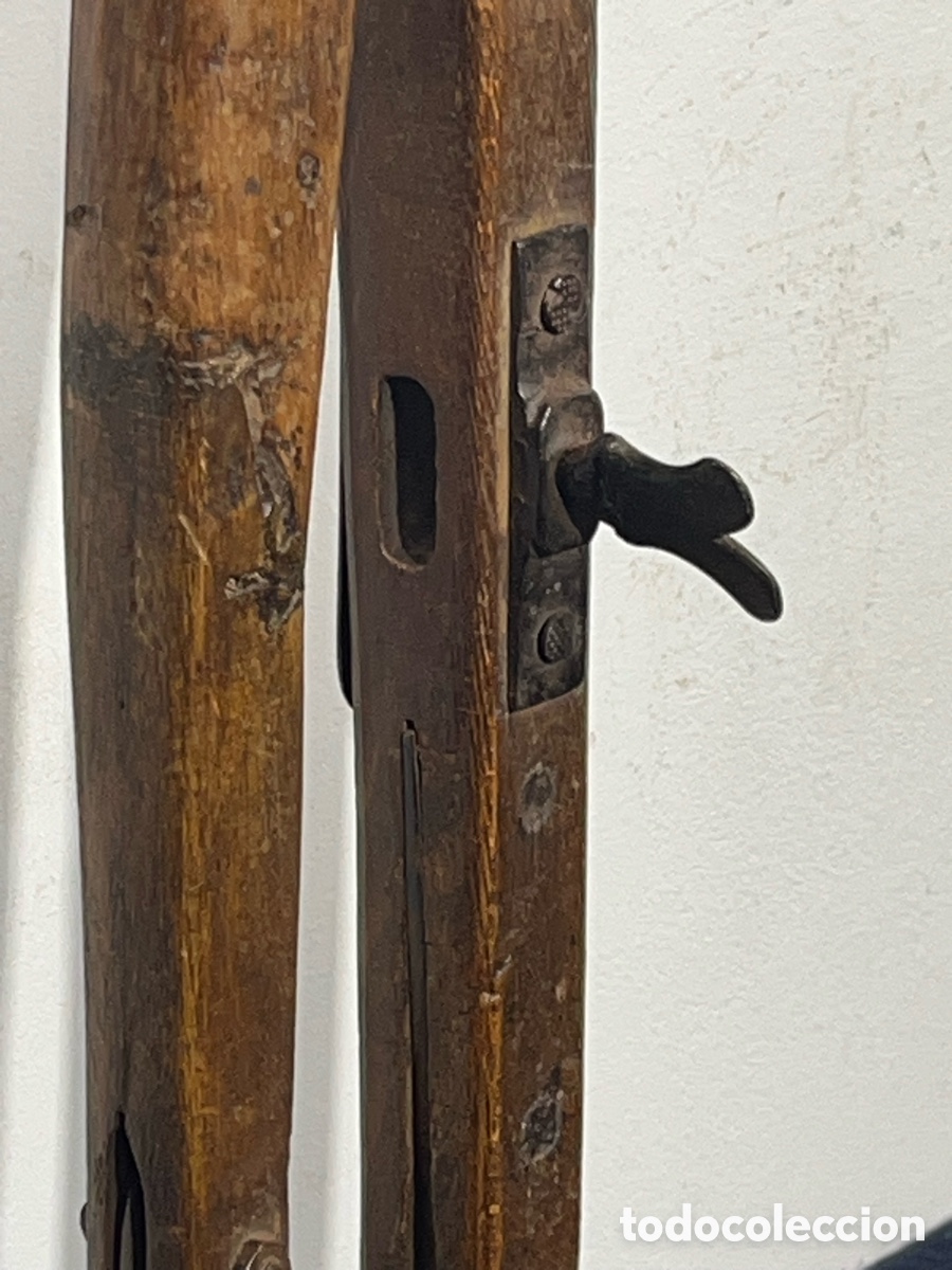 Antig&uuml;edades: Antiguo Comp&aacute;s de Madera de Carpintero - Foto 5