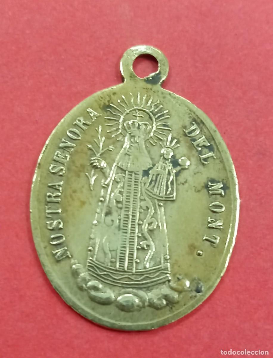 Antig&uuml;edades: Rara Medalla Siglo XIX Virgen del Mont - Monte. Patrona de Emporda. Girora. Gerona.