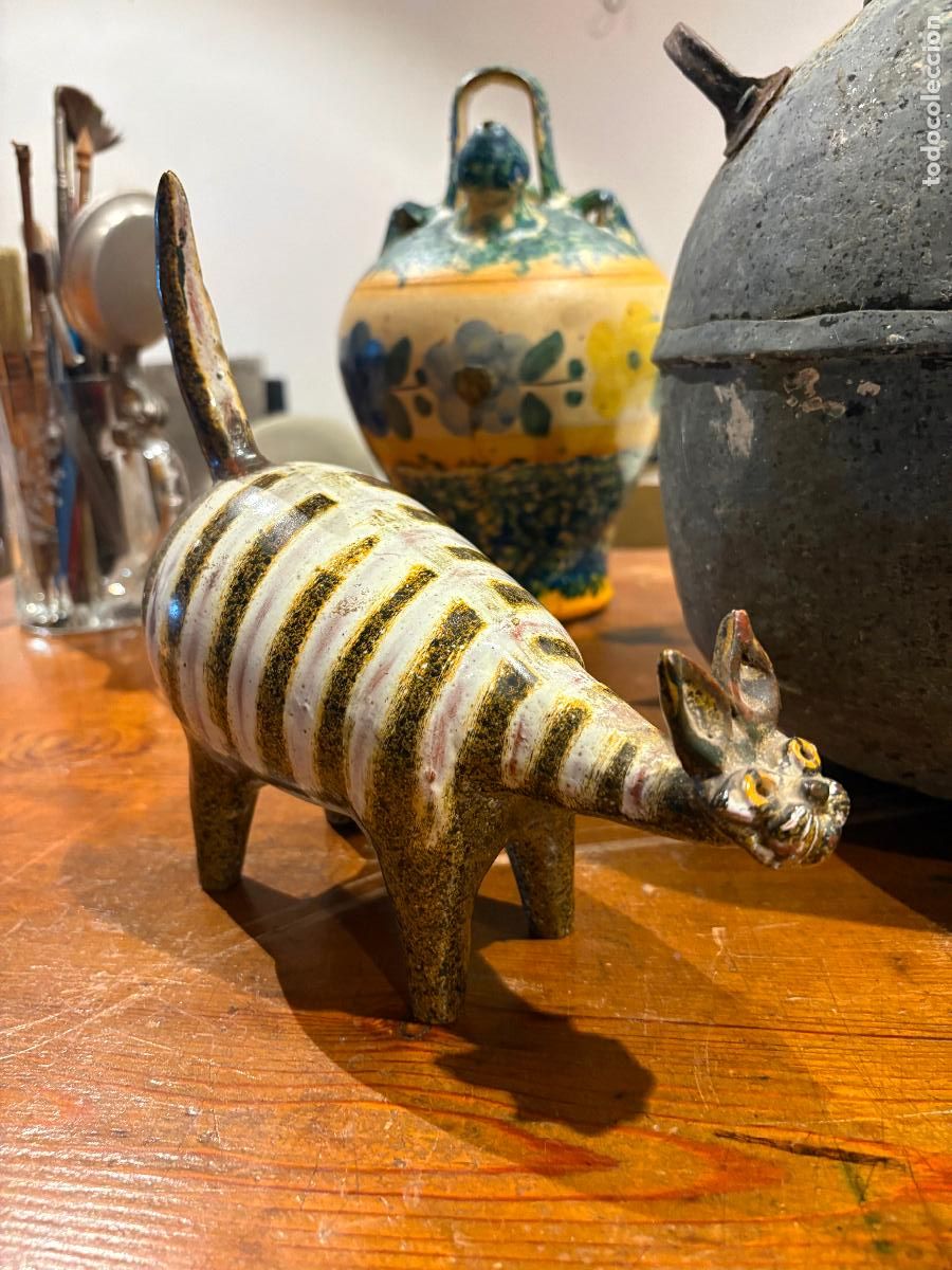 Antiquit&auml;ten: PRECIOSA FIGURA GATO, SELLADO ALFARAZ MADE IN SPAIN