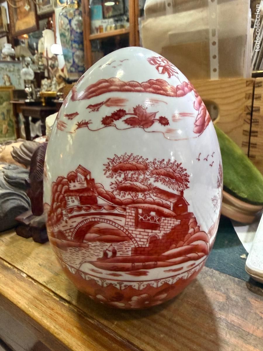 Antig&uuml;edades: HUEVO CERAMICA ORIENTAL - MEDIDA 18 CM