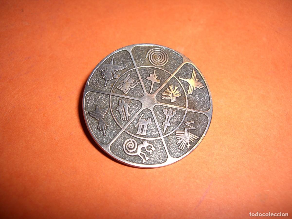 Antig&uuml;edades: BROCHE COLGANTE FIGURAS NAZCA PLATA DE LEY