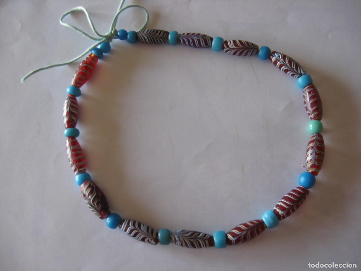 Antig&uuml;edades: VUELTA DE CUENTAS DE VIDRIO DE MURANO, S XIX, JOYERIA POPULAR, INDUMENTARIA.