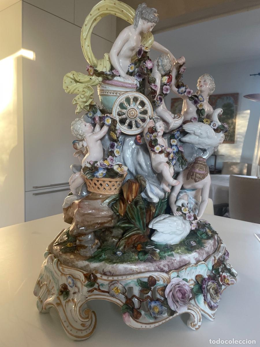 Antig&uuml;edades: Importante escultura de porcelana estilo Meisen