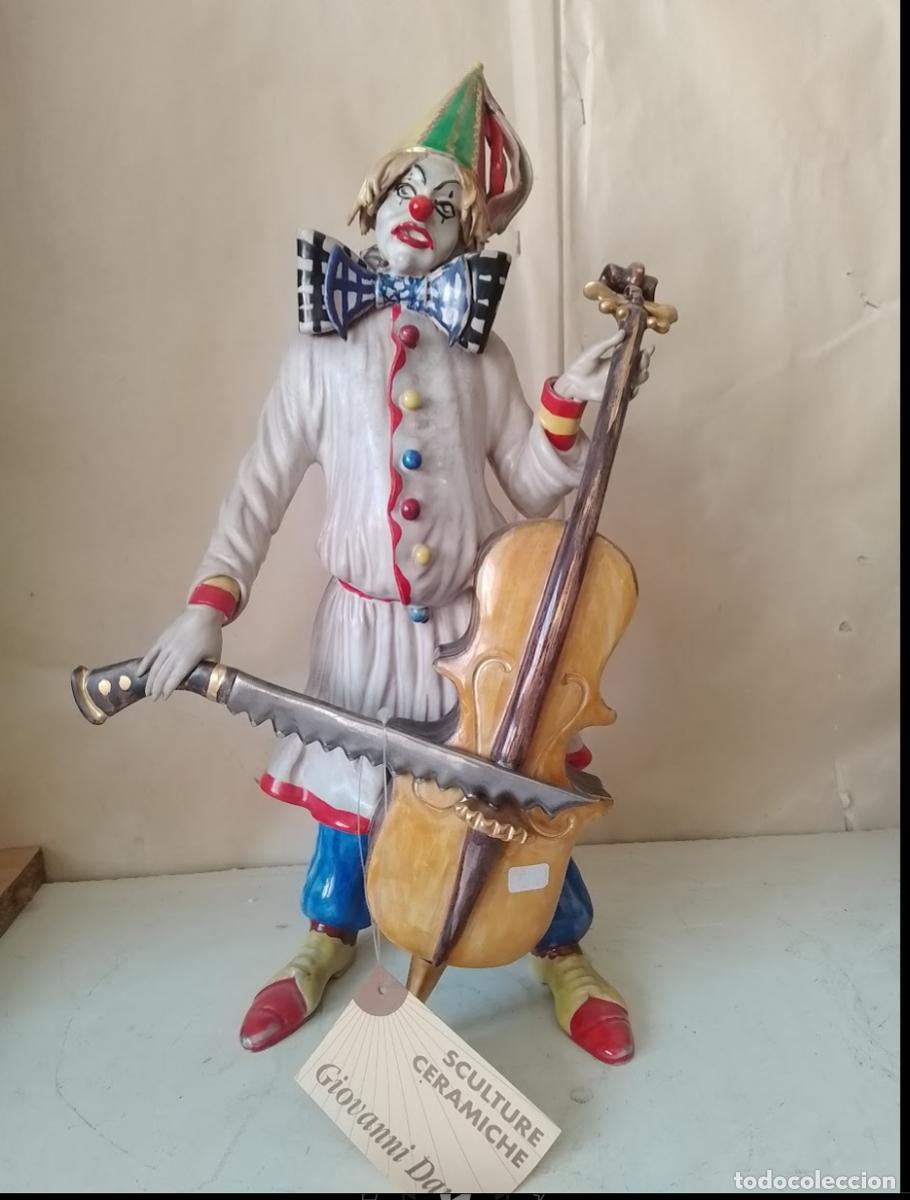 Antig&uuml;edades: figura de payaso de ceramica italiana, Giovanni Danti