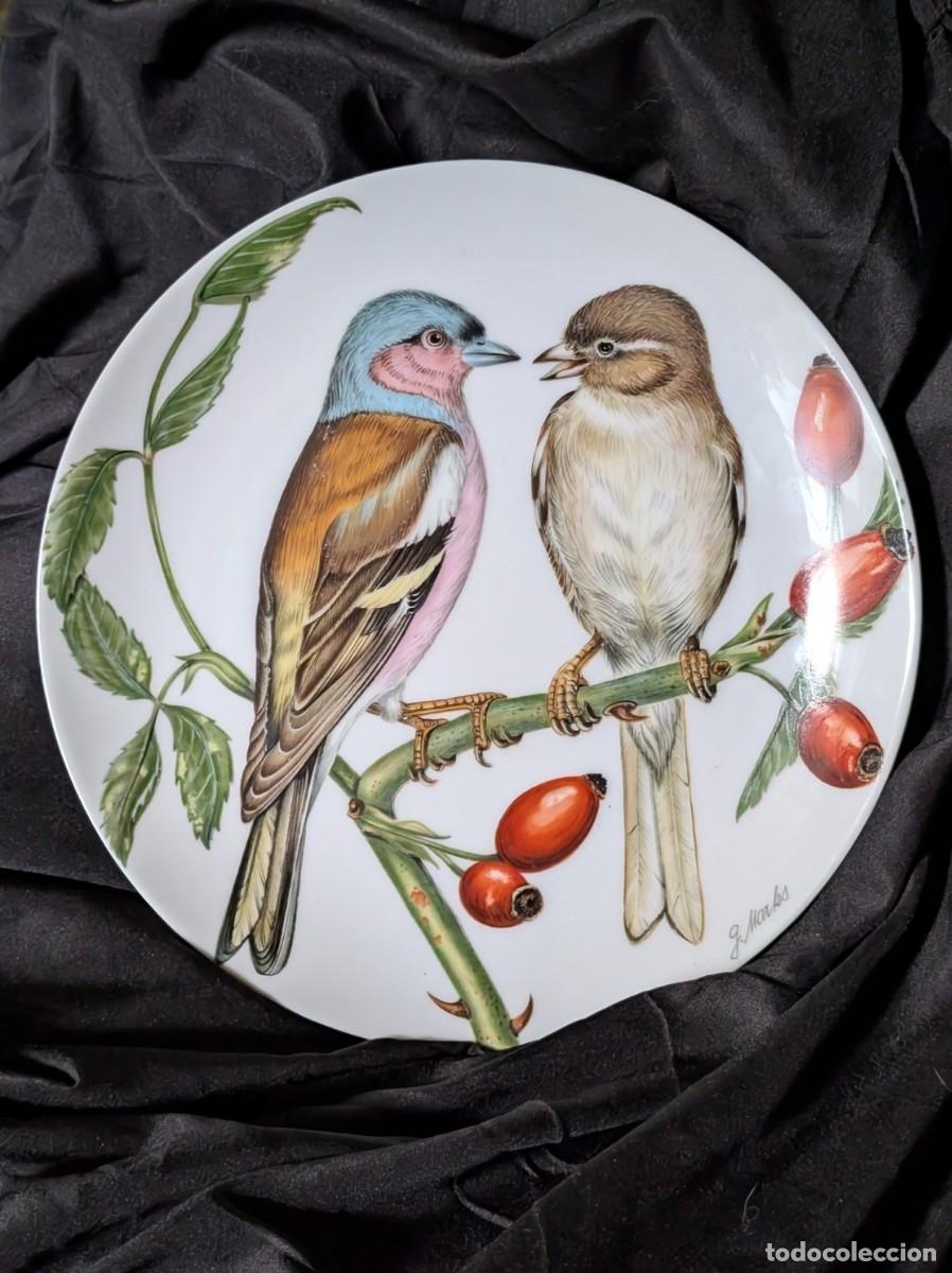 Antig&uuml;edades: PLATO DECORATIVO GOEBEL W. GERMANY PINZ&Oacute;N VULGAR CHAFFINCH PORCELANA ORNITOL&Oacute;GICA 19,5 CM