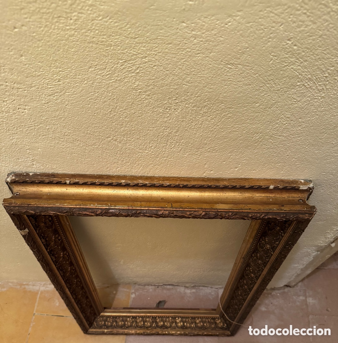 Antig&uuml;edades: Marco dorado del siglo XIX - Foto 5