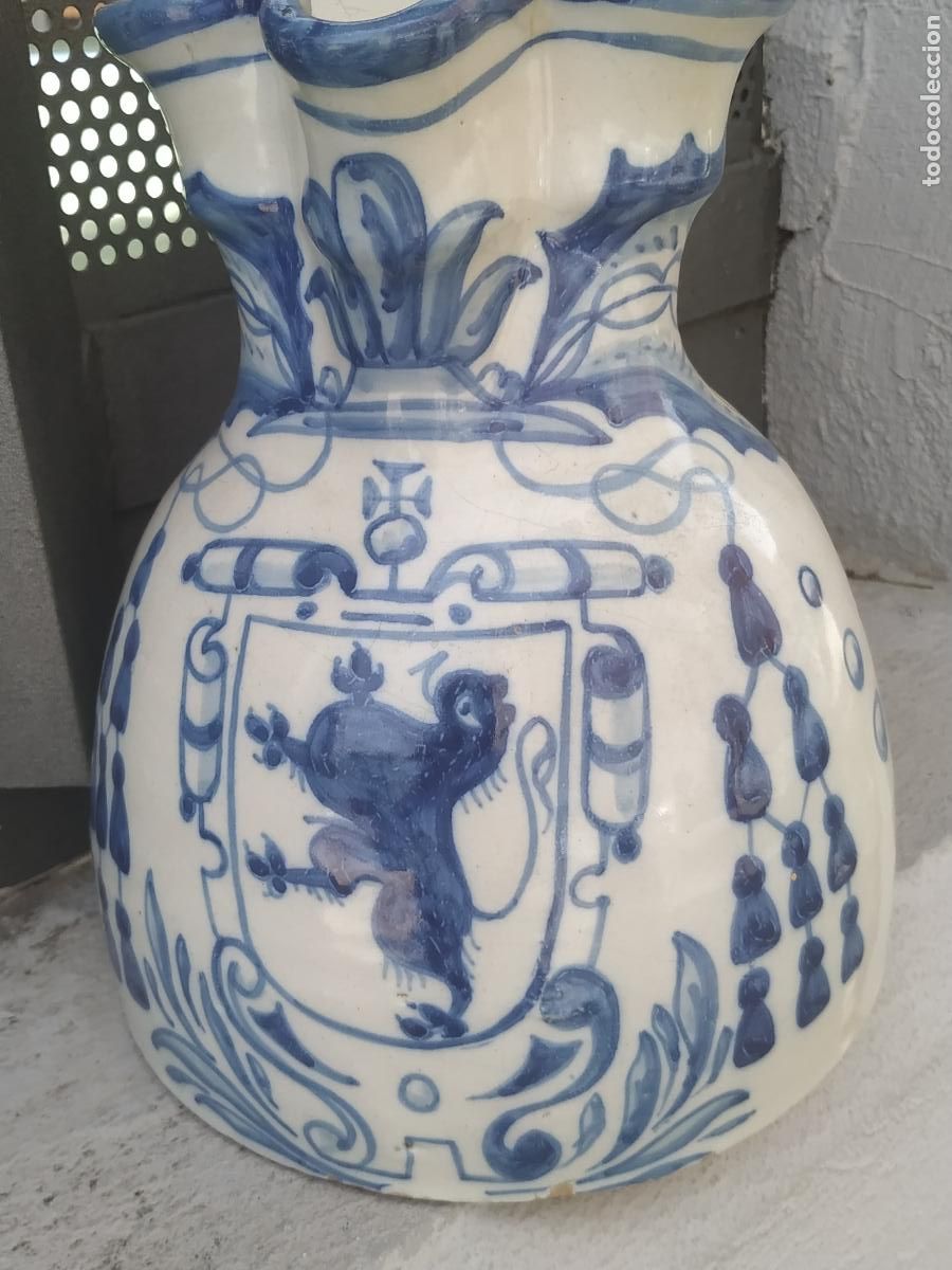 Antiques: Jarra conventual Talavera ( Toledo) escudo Jer&oacute;nimos Ruiz Luna seg&uacute;n modelo S XVIII
