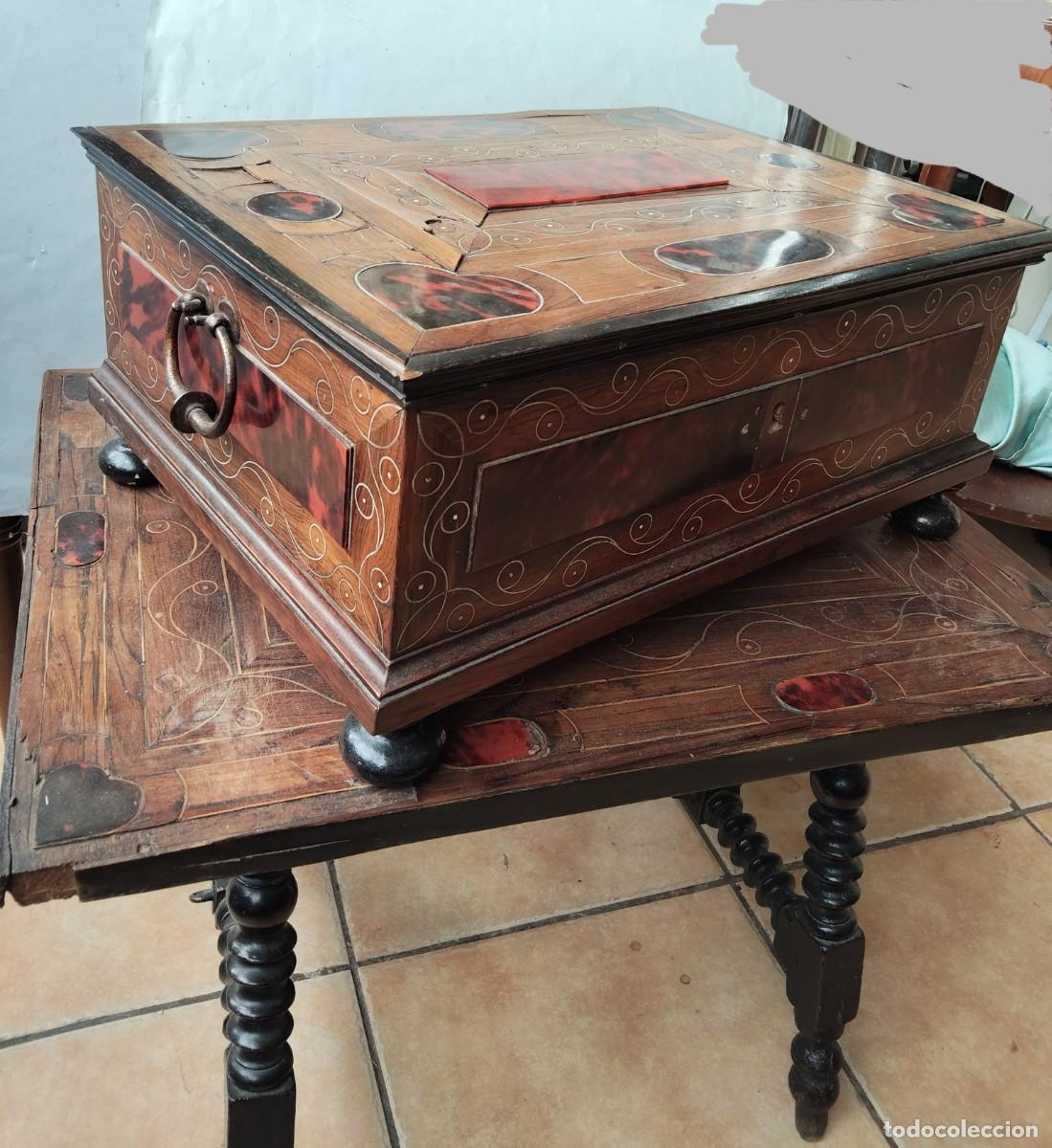 Antig&uuml;edades: Arca con mesa hispano flamenca S.XVII-pp XVIII - Foto 3