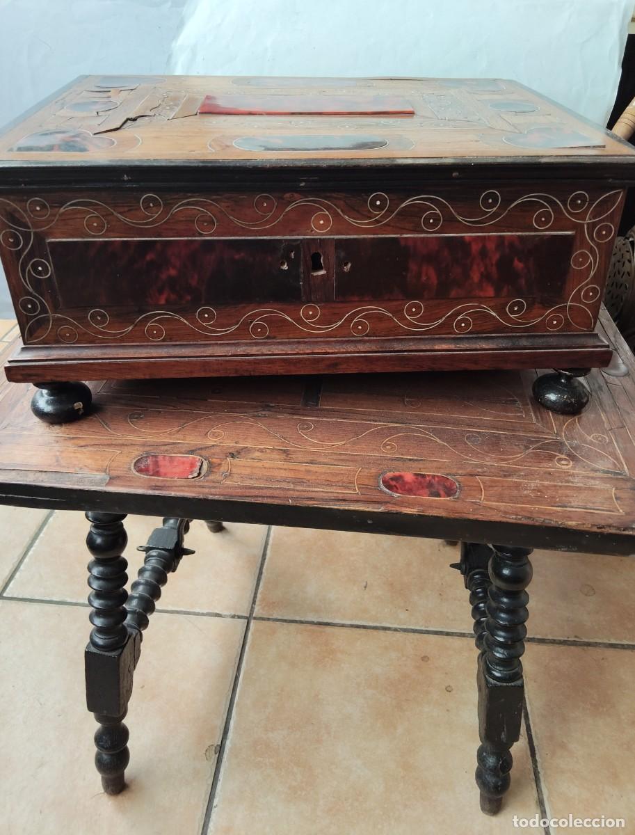 Antig&uuml;edades: Arca con mesa hispano flamenca S.XVII-pp XVIII - Foto 4