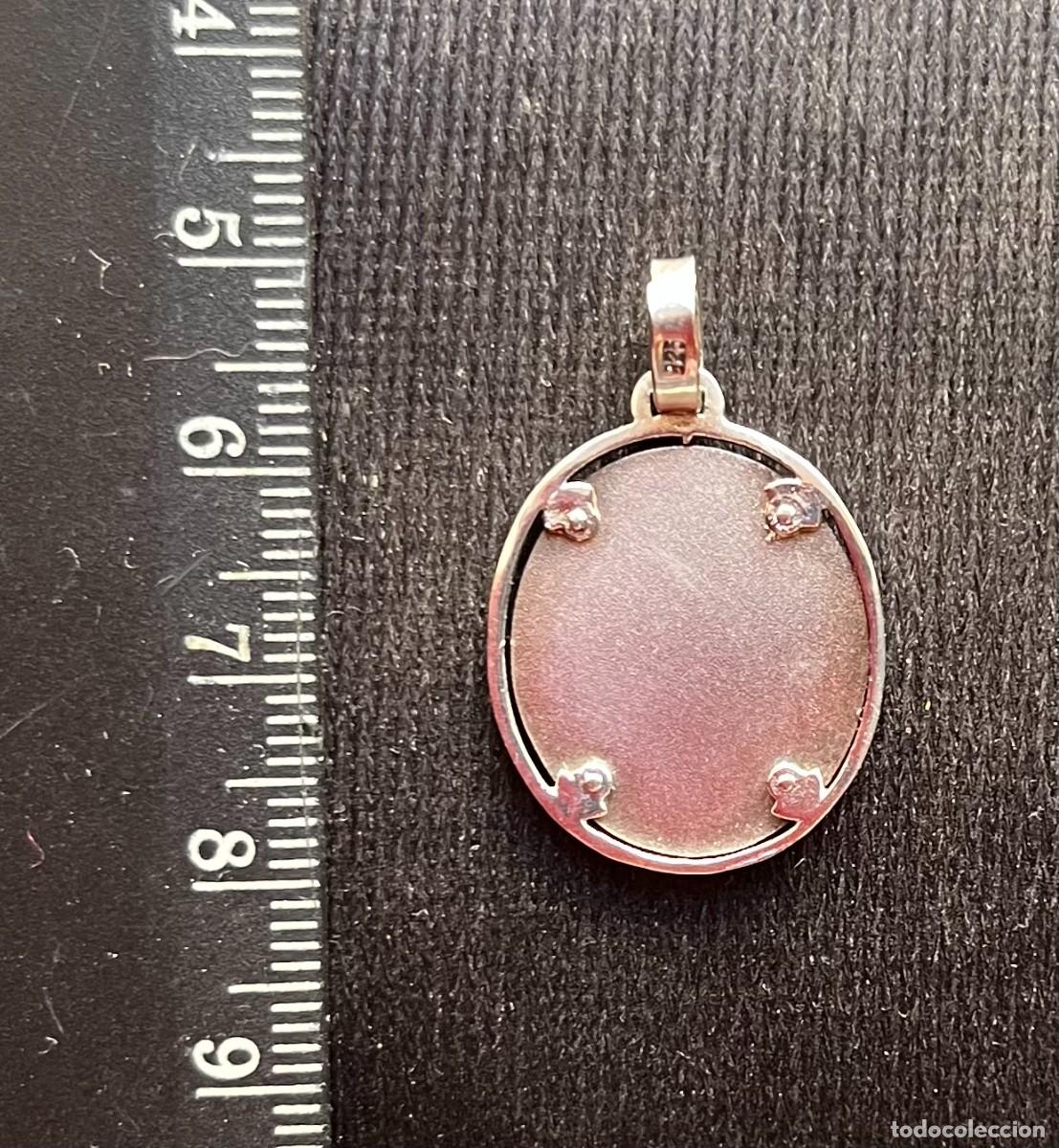 Antig&uuml;edades: ANTIGUA MEDALLA PLATA DE LEY PARA GRABAR CIRCULAR 25 mm. x 20 mm.