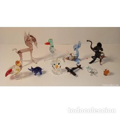 Antig&uuml;edades: 10 FIGURITAS ANTIGUAS DE CRISTAL