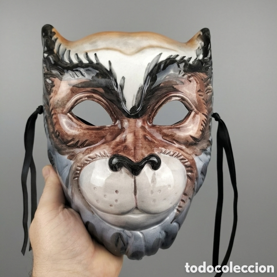 Antig&uuml;edades: ANTIGUA MASCARA ITALIANA - CERAMICA - A&Ntilde;OS 1980 - UNICA -