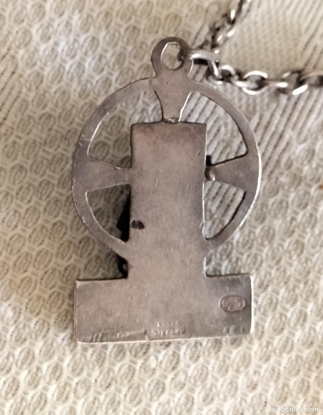 Antig&uuml;edades: BUSTO DE CRISTO CON CADENA EN PLATA DE LEY. - Foto 3