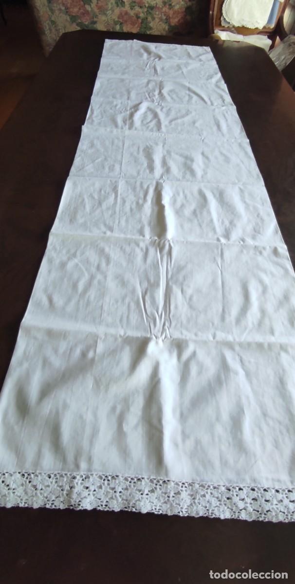 Antig&uuml;edades: ANTIGUA FUNDA DE ALMOHADA MATRIMONIAL- 44x145 cm