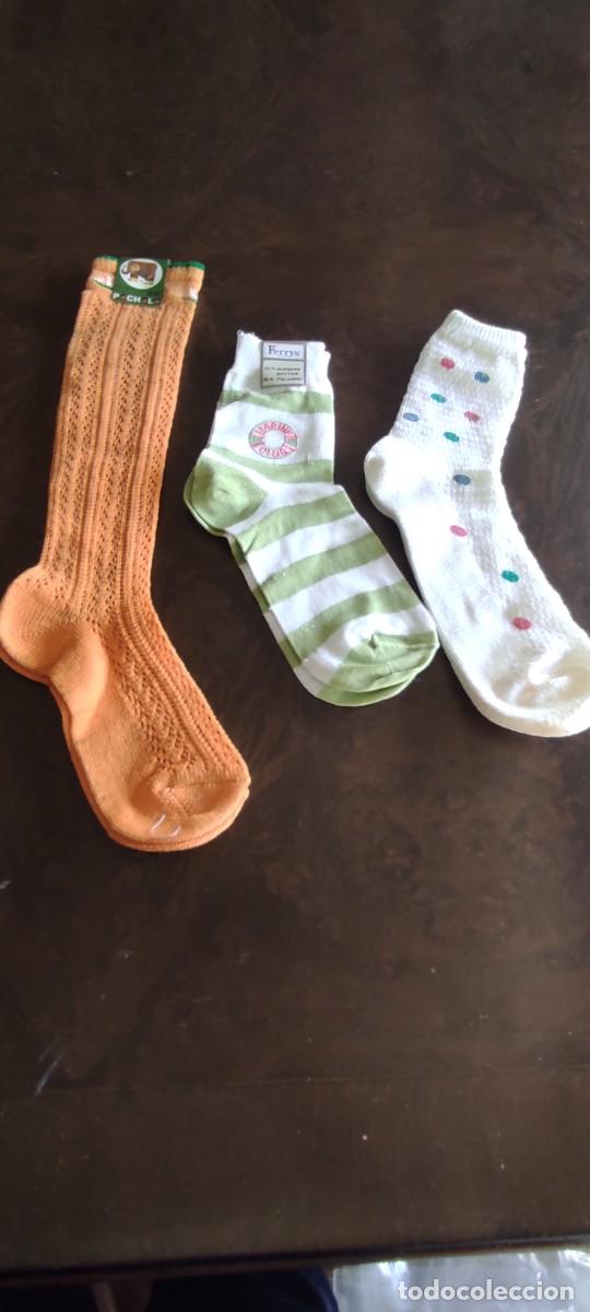 Antig&uuml;edades: LOTE DE 3 PARES DE CALCETINES VINTAGE INFANTILES NUEVOS. STOCK DE TIENDA ANTIGUA