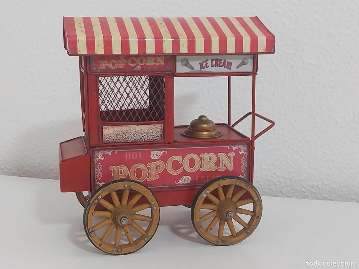 Antig&uuml;edades: Carrito Vintage Decorativo de metal, Palomitas y Helados