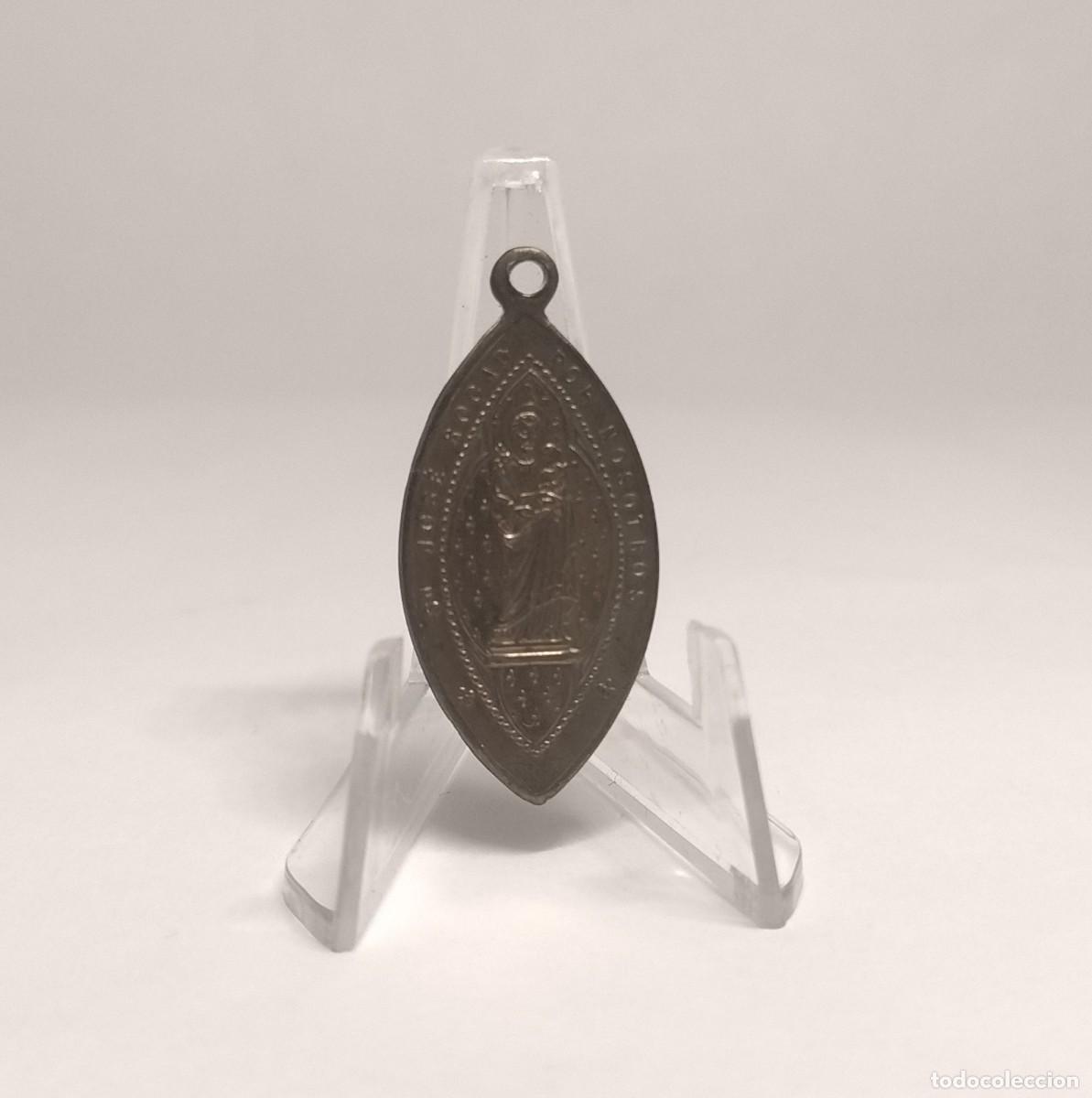 Antig&uuml;edades: Medalla religiosa / Colgante: NUESTRA SE&Ntilde;OR DEL PILAR y SAN JOS&Eacute;. ROGAD POR NOSOTROS. M396