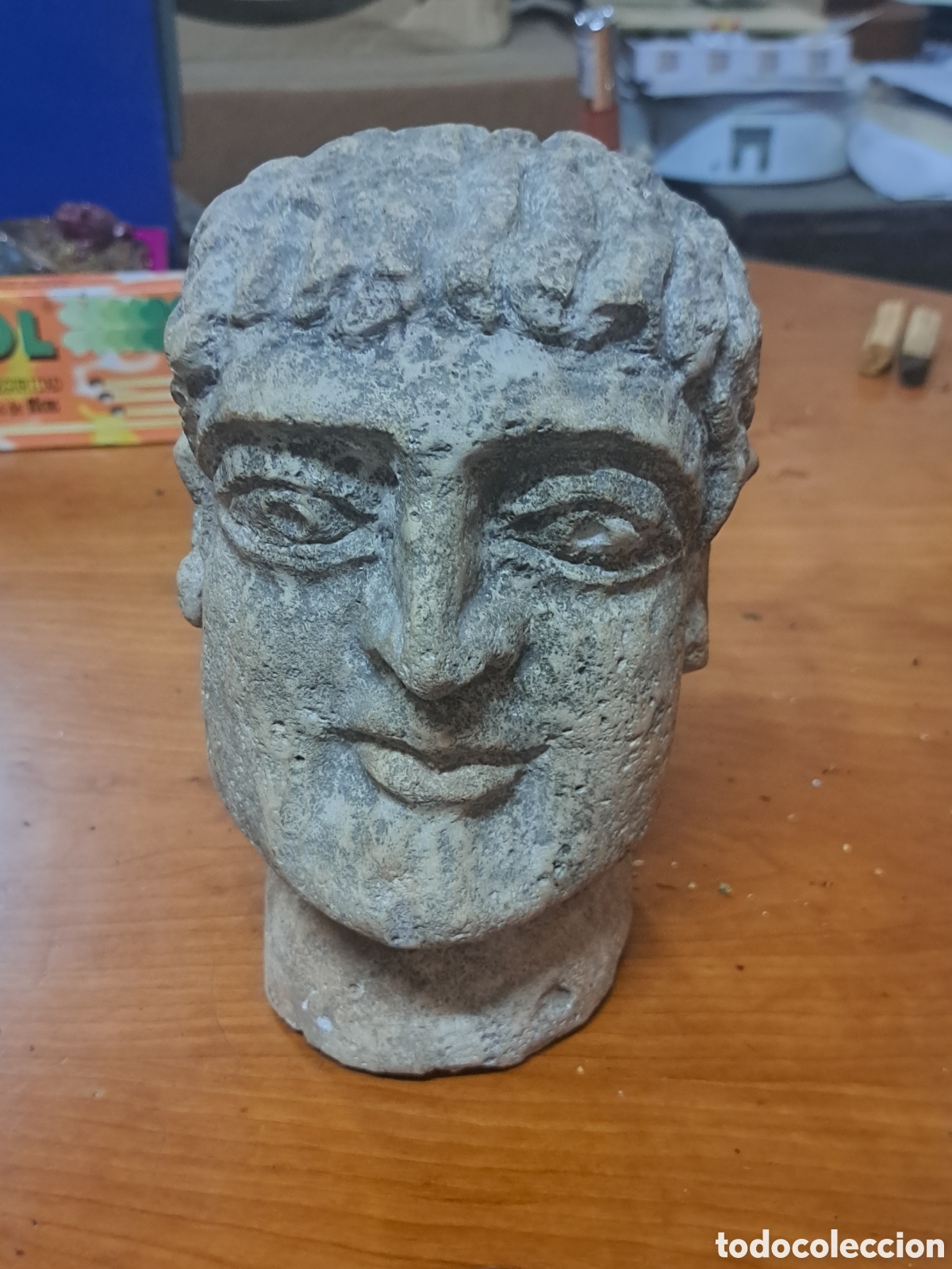 Antig&uuml;edades: Muy antigua talla de piedra de casi 3 kg