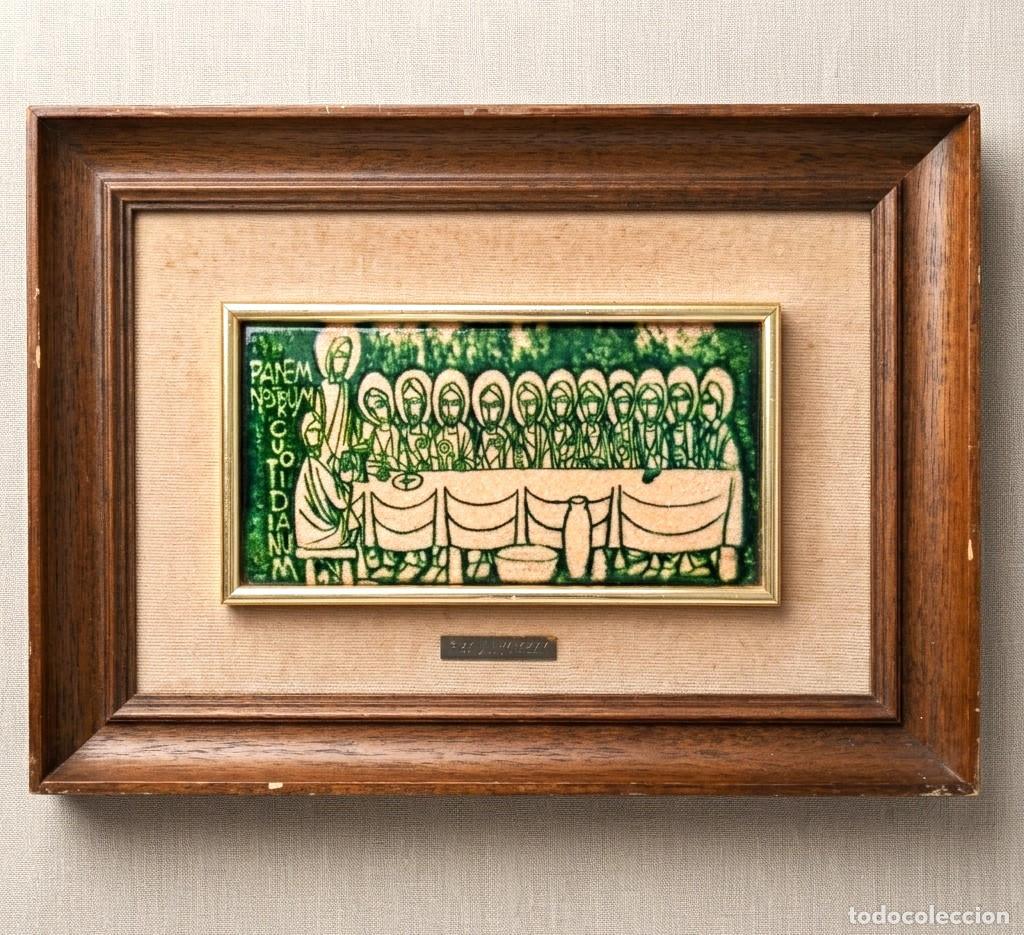 Antig&uuml;edades: Cuadro Esmalte sobre Cobre, La &Uacute;ltima Cena, Conmemorativo 1981, Vintage