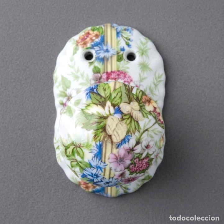 Antig&uuml;edades: Perchero Colgador de Porcelaine de Paris, Decoraci&oacute;n Floral, Vintage