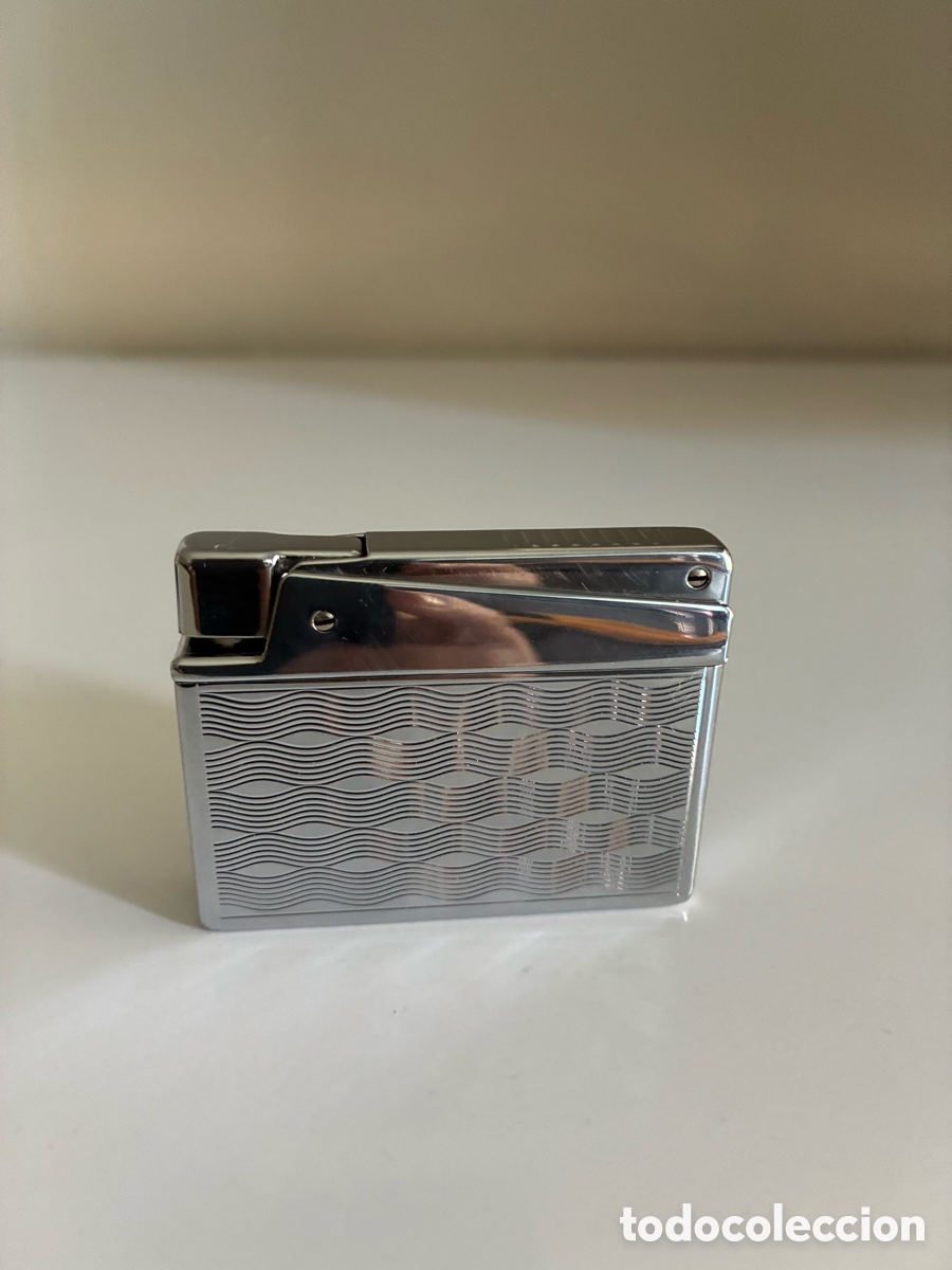 Antiques: Antiguo mechero encendedor de gasolina KW (Karl Wieden) Classic - Guilloch&eacute; Ondas - A&ntilde;os 50/60