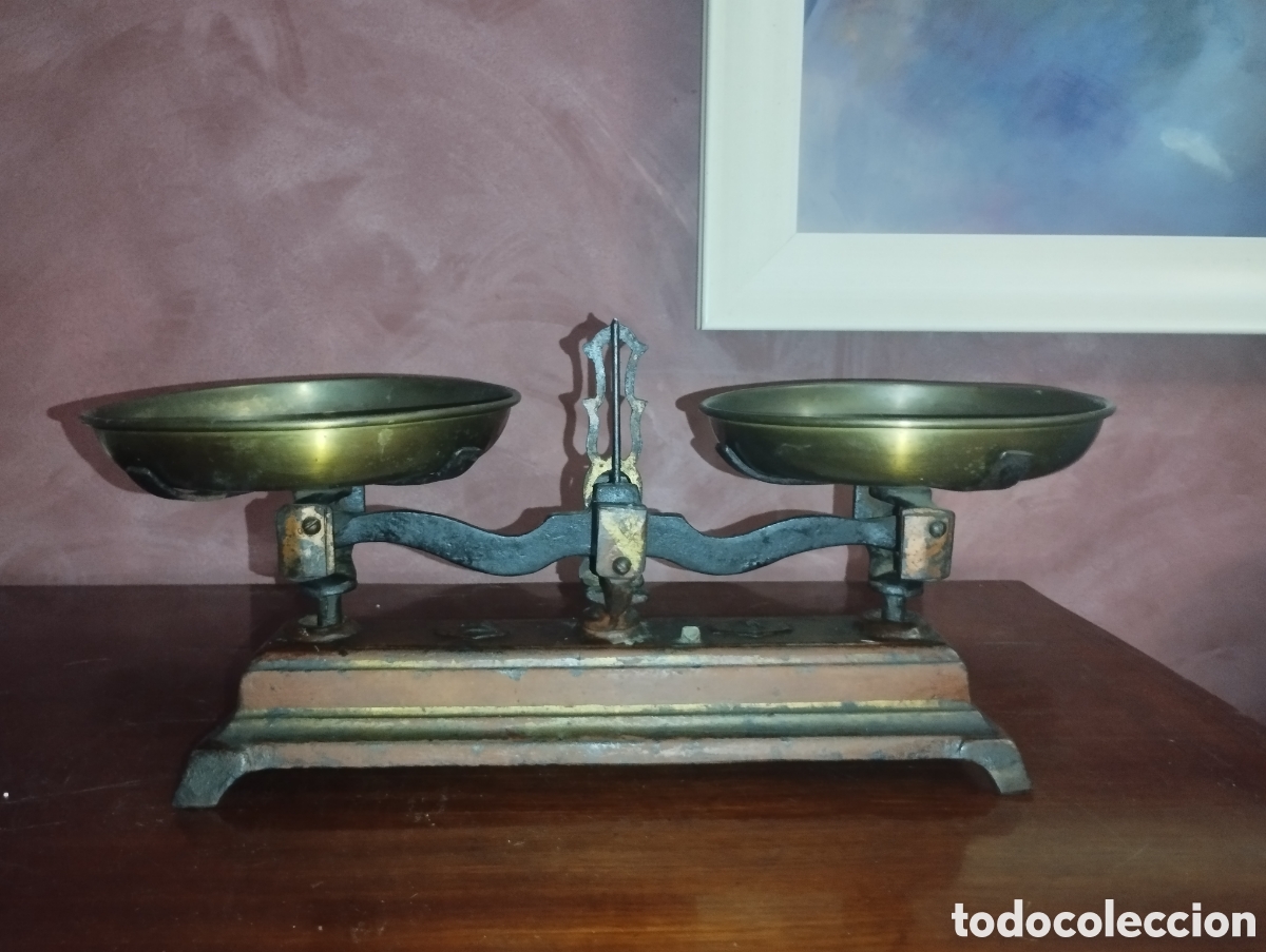 Antig&uuml;edades: Balanza mec&aacute;nica antigua - Foto 2